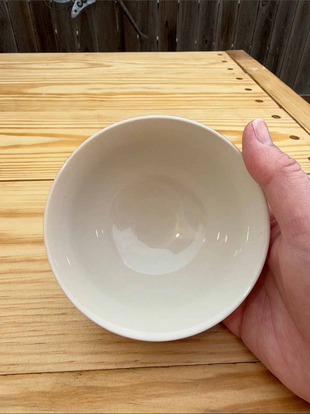4.5” Red Hand Painted Stoneware Latte Bowl - Creative Co-Op, Inc, - Picture 3 of 4